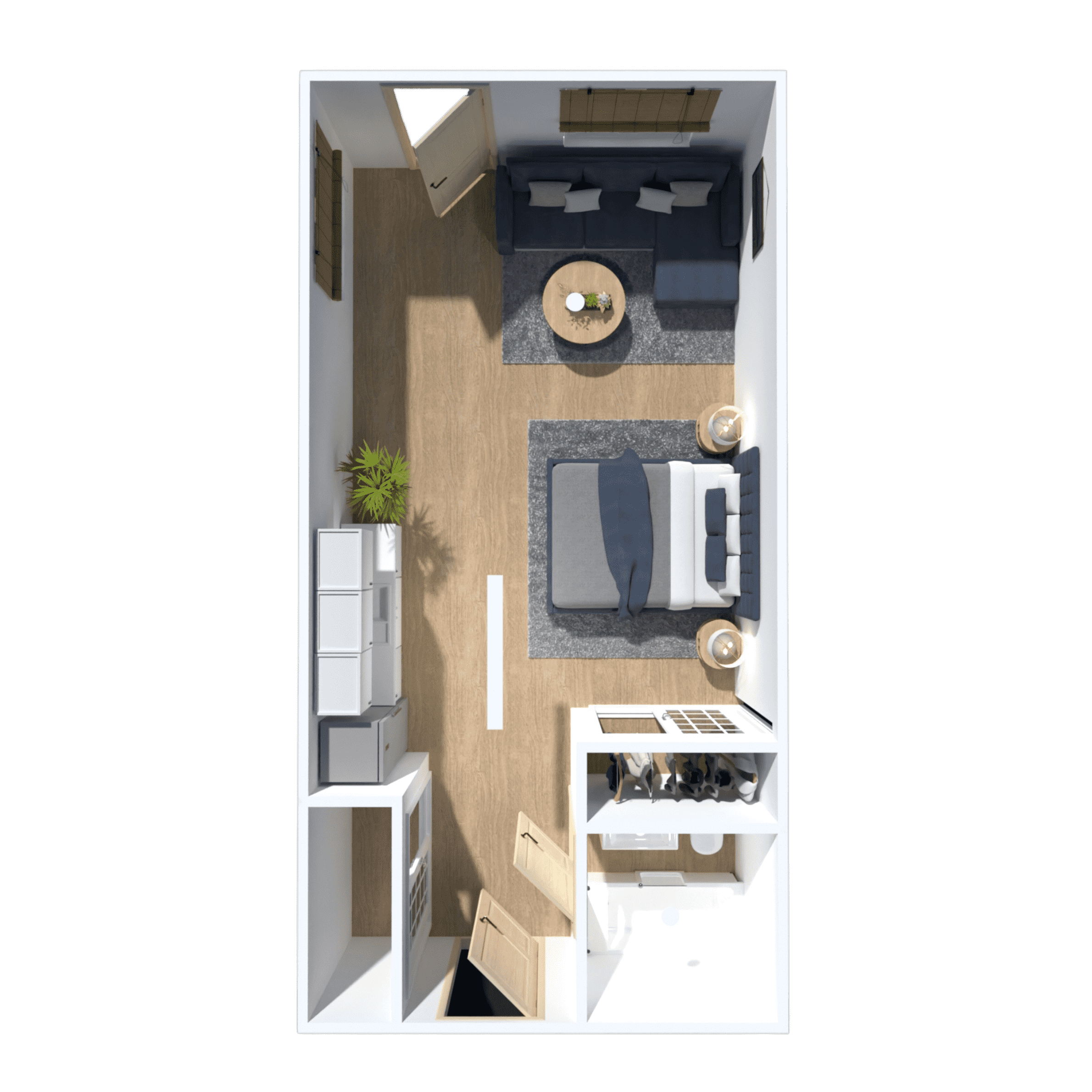 3D apartment layout preview at Madison Meadows.